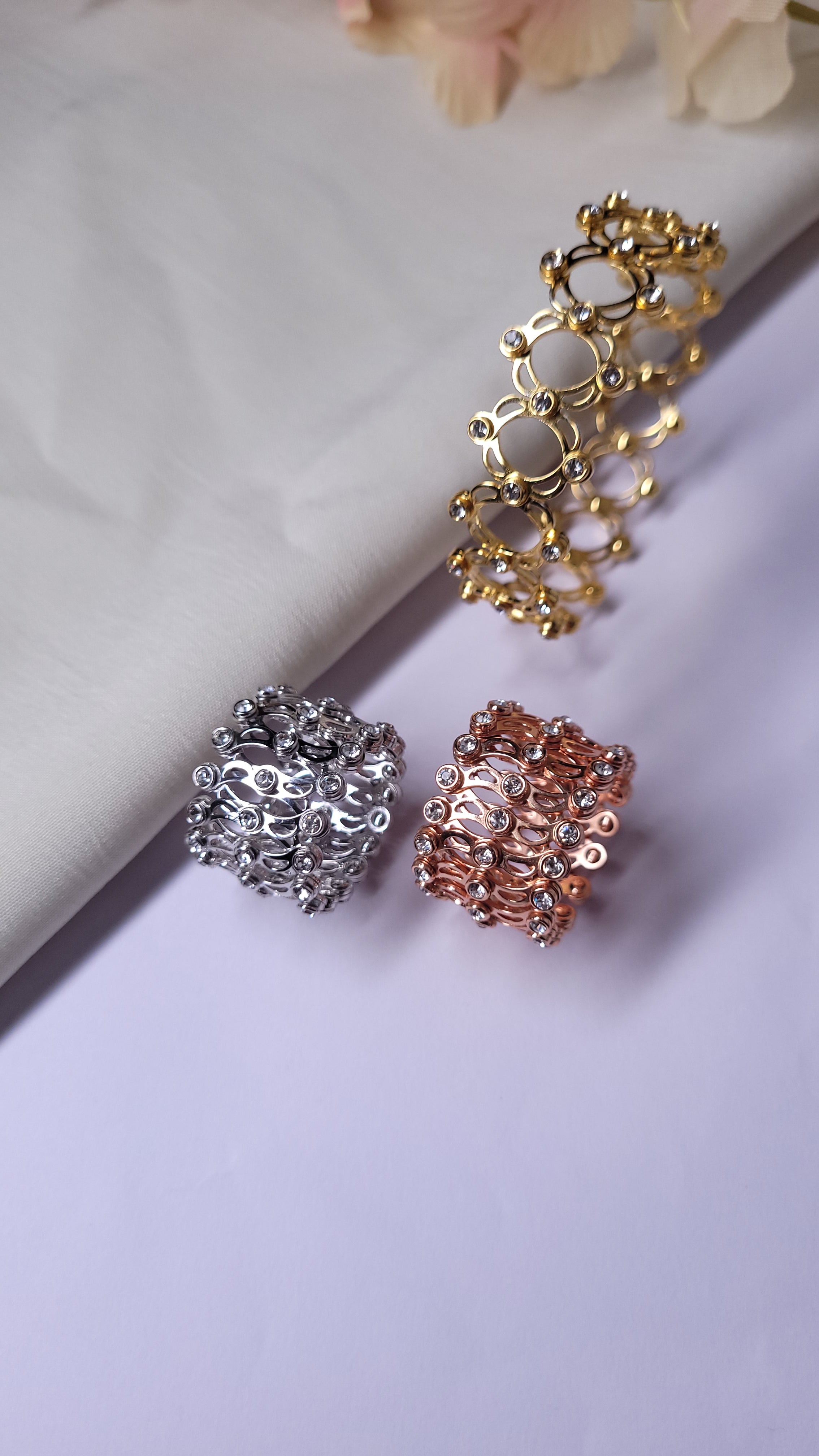 CELESTIA RING-CUM-BRACELET ROSE GOLD
